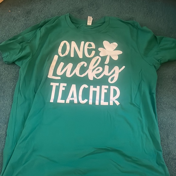 One lucky teacher tee - Picture 3 of 3
